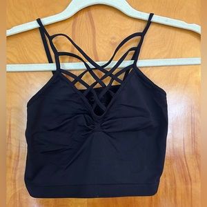 AQUA Cage Bralette in Black, One Size